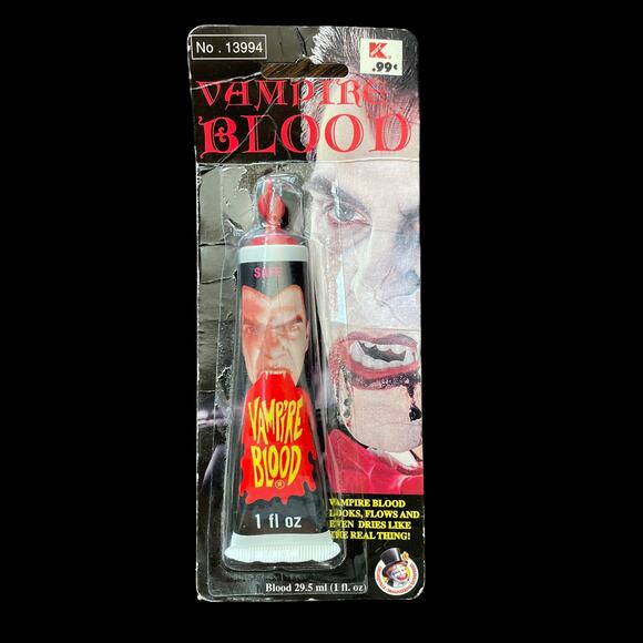 Vintage Vampire Blood Halloween Prop 1997 Kmart New Old Stock For Display Only - Picture 1 of 13